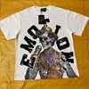 Wholesale Hot Drilling Designer Clothing Short Sleeve High Quality Gothic Printing Pattern Mixed Emotion T-shirts for Men