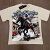 Wholesale Hot Drilling Designer Clothing Short Sleeve High Quality Gothic Printing Pattern Mixed Emotion T-shirts for Men
