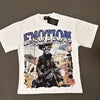 Wholesale Hot Drilling Designer Clothing Short Sleeve High Quality Gothic Printing Pattern Mixed Emotion T-shirts for Men