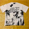 Wholesale Hot Drilling Designer Clothing Short Sleeve High Quality Gothic Printing Pattern Mixed Emotion T-shirts for Men