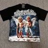 Wholesale Hot Drilling Designer Clothing Short Sleeve High Quality Gothic Printing Pattern Mixed Emotion T-shirts for Men
