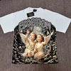 Wholesale Hot Drilling Designer Clothing Short Sleeve High Quality Gothic Printing Pattern Mixed Emotion T-shirts for Men