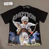 Wholesale Hot Drilling Designer Clothing Short Sleeve High Quality Gothic Printing Pattern Mixed Emotion T-shirts for Men