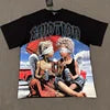 Wholesale Hot Drilling Designer Clothing Short Sleeve High Quality Gothic Printing Pattern Mixed Emotion T-shirts for Men