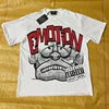 Wholesale Hot Drilling Designer Clothing Short Sleeve High Quality Gothic Printing Pattern Mixed Emotion T-shirts for Men