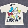 Wholesale Hot Drilling Designer Clothing Short Sleeve High Quality Gothic Printing Pattern Mixed Emotion T-shirts for Men