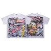 Designer Clothes Shining Rhinestone Mens T-shirt Washed Short Sleeve American High Street Trendy Brand MAJESTIK 240 Grams Loose