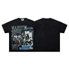 Designer Clothes Shining Rhinestone Mens T-shirt Washed Short Sleeve American High Street Trendy Brand MAJESTIK 240 Grams Loose