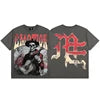 Wholesale Hot Drilling Designer Clothing Short Sleeve High Quality Gothic Printing Pattern Mixed Emotion T-shirts for Men