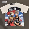 Wholesale Hot Drilling Designer Clothing Short Sleeve High Quality Gothic Printing Pattern Mixed Emotion T-shirts for Men
