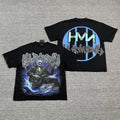 New Retro Wash HARMONY Letters Rhinestone Print Logo T Shirt Men Fashion Cotton casual  Shinning Diamond Oversized hip-hop Tees