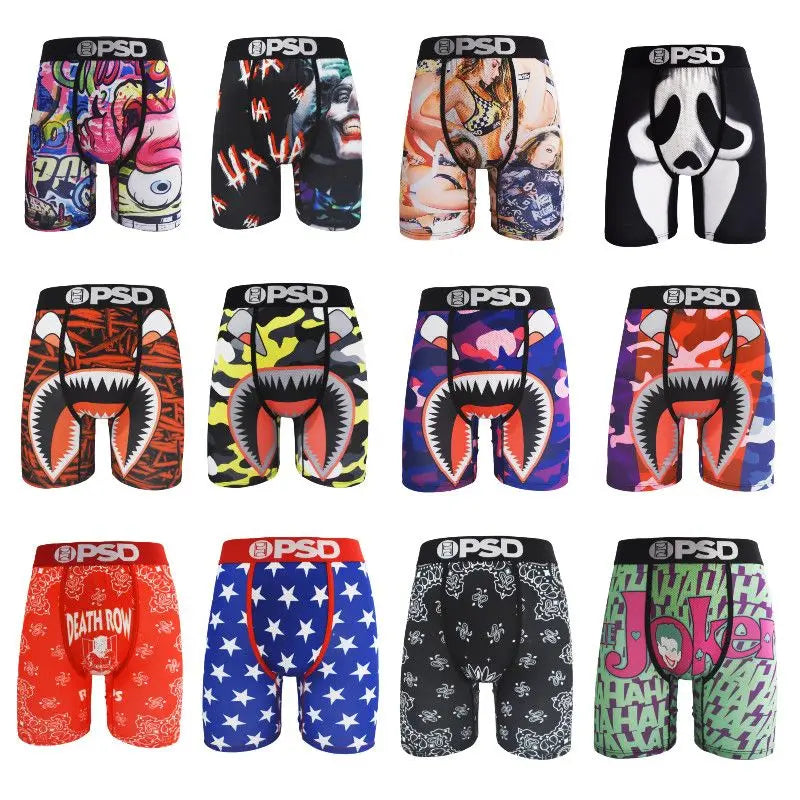 1Pcs Men Underwear Boxers Breathable Swimming Sexy Man Underpants Plus Size Mens Boxers Trunks S-2XL Men's Panties Boxer Briefs